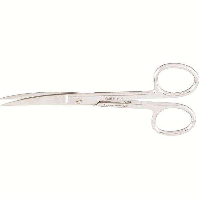 MILTEX Standard Pattern Operating Scissors, curved, 4-1/2" (11.4cm), sharp/sharp points. MPN: 5-32
