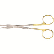 MILTEX GOLDMAN-FOX Wound Scissors 5" (128.5mm), Tungsten Carbide, curved tips, one serrated blade. MPN: 5-320TC