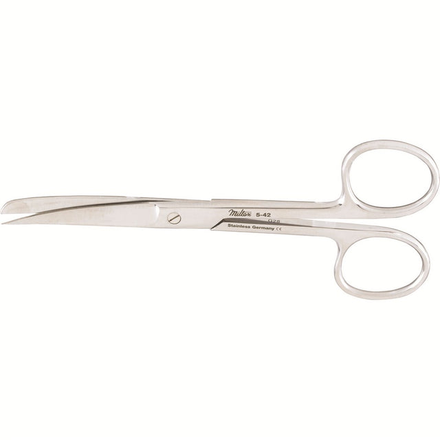 MILTEX Standard Pattern Operating Scissors, curved, 4-1/2" (11.4cm) sharp-blunt points. MPN: 5-42