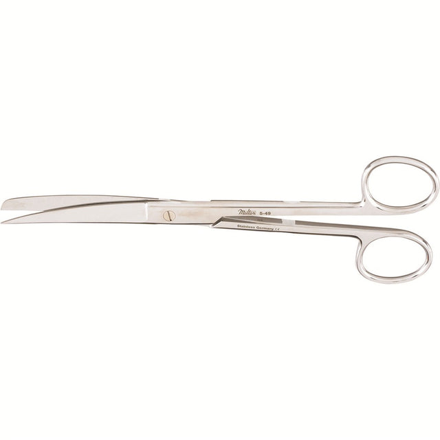 MILTEX Standard Pattern Operating Scissors, curved, 7-1/2" (19.1cm), sharp-blunt points. MPN: 5-49