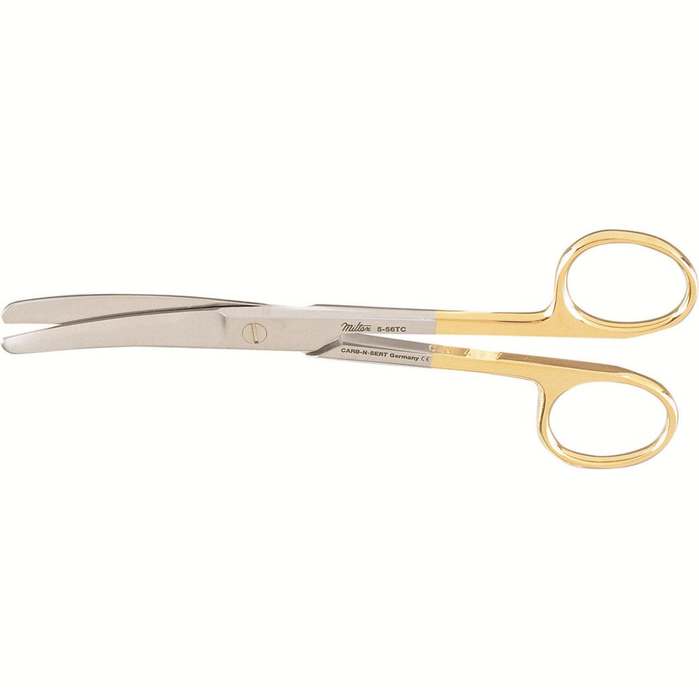 MILTEX Operating Scissors, 5-3/4" (145mm), Curved, Blunt/Blunt Points, Tungsten Carbide. MPN: 5-56TC