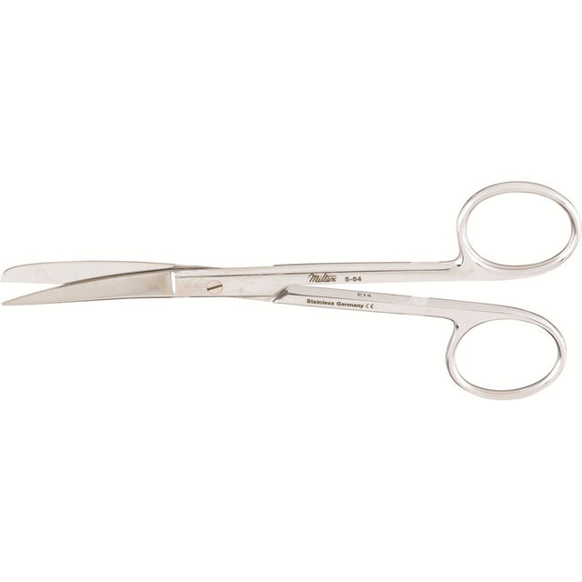 MILTEX Lightweight Operating Scissors, 5" (127mm), Curved, Sharp-Blunt Points. MPN: 5-64