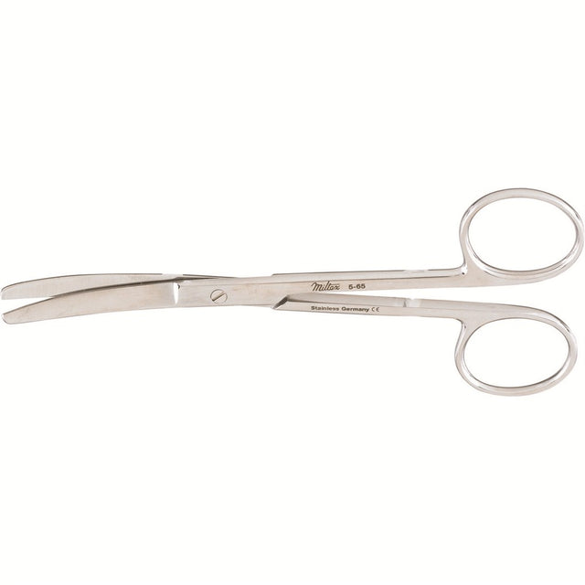 MILTEX Lightweight Operating Scissors, 5-1/8" (130mm), Curved, Blunt-Blunt Points. MPN: 5-65