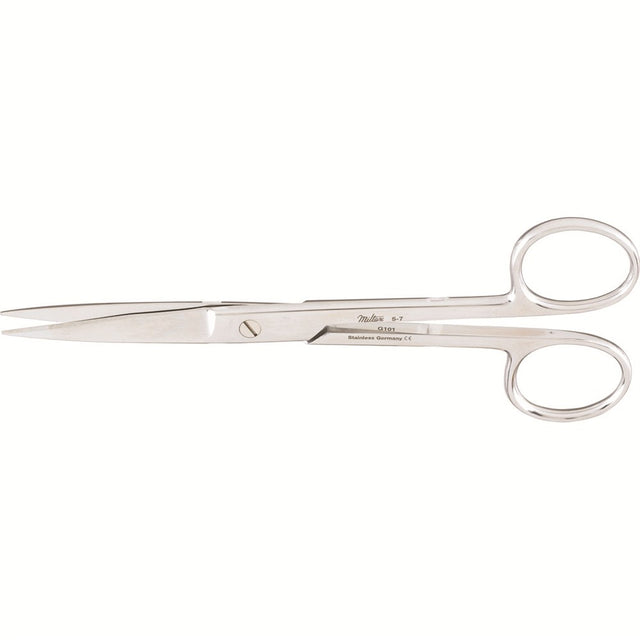 MILTEX Standard Pattern Operating Scissors, straight, 6" (152mm), sharp-sharp points. MPN: 5-7