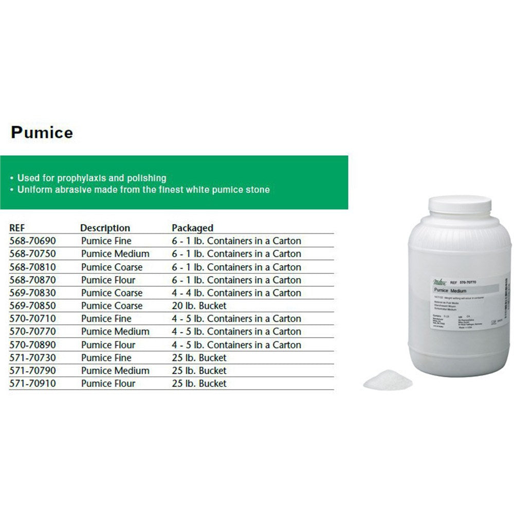MILTEX Dental Pumice, Medium, 25 lb Bucket. MPN: 571-70790 - Image 2