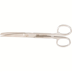 MILTEX Standard Pattern Serratex Operating Scissors, curved, 5-1/2", one serrated edge, sharp-blunt points. MPN: 5-76