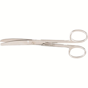 MILTEX Standard Pattern Serratex Operating Scissors, curved, 5-1/2" (14cm), one serrated edge, blunt-blunt points. MPN: 5-77