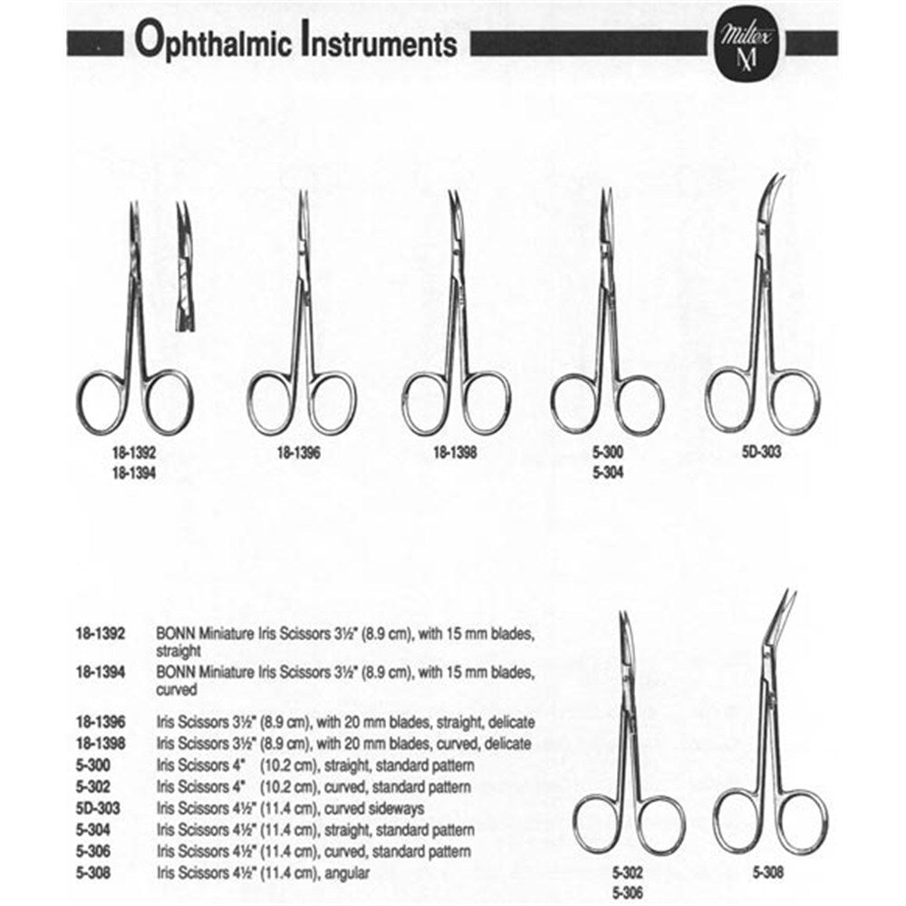MILTEX Iris Operating Scissors, 4-1/2" (114mm), curved sideways. MPN: 5D-303 - Image 3