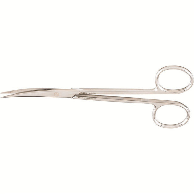 MILTEX BROPHY Operating Scissors, 5-5/8" (143mm), curved, sharp/sharp, with one serrated blade. MPN: 5D-326