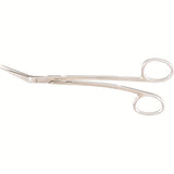 MILTEX LOCKLIN Operating Scissors, 6-1/4" (159mm), Curved Shanks, Angled on Side, One Serrated Blade. MPN: 5D-329