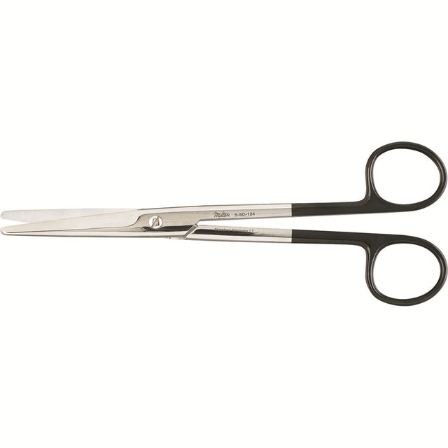 MILTEX MAYO Scissors, 6-3/4" (172mm), SuperCut, straight, one serrated blade. MPN: 5-SC-124