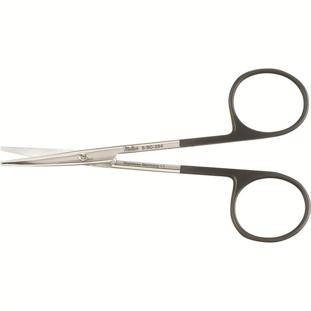 MILTEX METZENBAUM Scissors, 4-1/2" (115mm), SuperCut, curved, delicate, one serrated blade. MPN: 5-SC-284