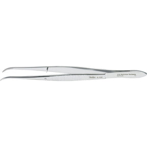 MILTEX Dressing Forceps, 5" (127mm), Curved, Serrated, Narrow Tips. MPN: 6-100