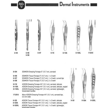MILTEX ADSON Dressing Forceps, 4-3/4" (120mm), delicate, serrated. MPN: 6-118 - Image 5