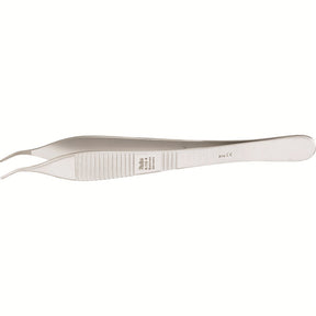 MILTEX ADSON Dressing Forceps, 4-3/4" (120mm), delicate, angled, serrated. MPN: 6-118A