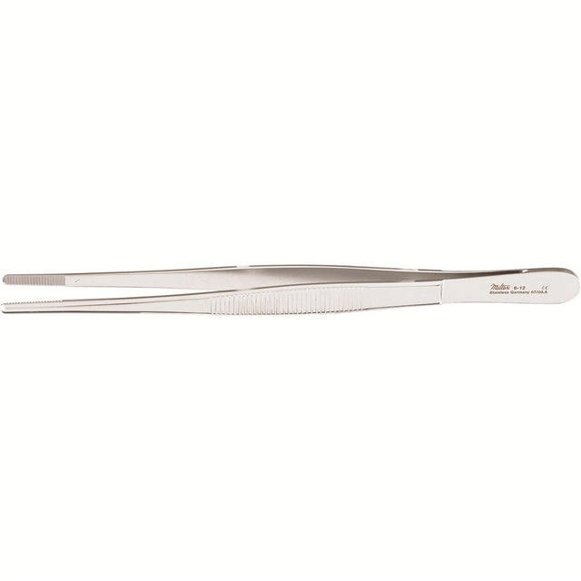 MILTEX Dressing Forceps, 7-1/4" (184mm), serrated handles, serrated tips. MPN: 6-12