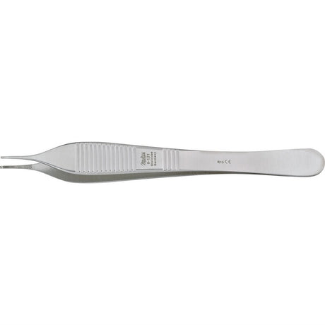 MILTEX ADSON Tissue Forceps 4-3/4" (120mm), delicate, cross serrated tips, 1 x 2 teeth. MPN: 6-121