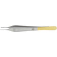 MILTEX ADSON Tissue & Suture Forceps, 6" (151mm), Tungsten Carbide, 1x2 teeth, with cross serrated tying platform. MPN: 6-130TC