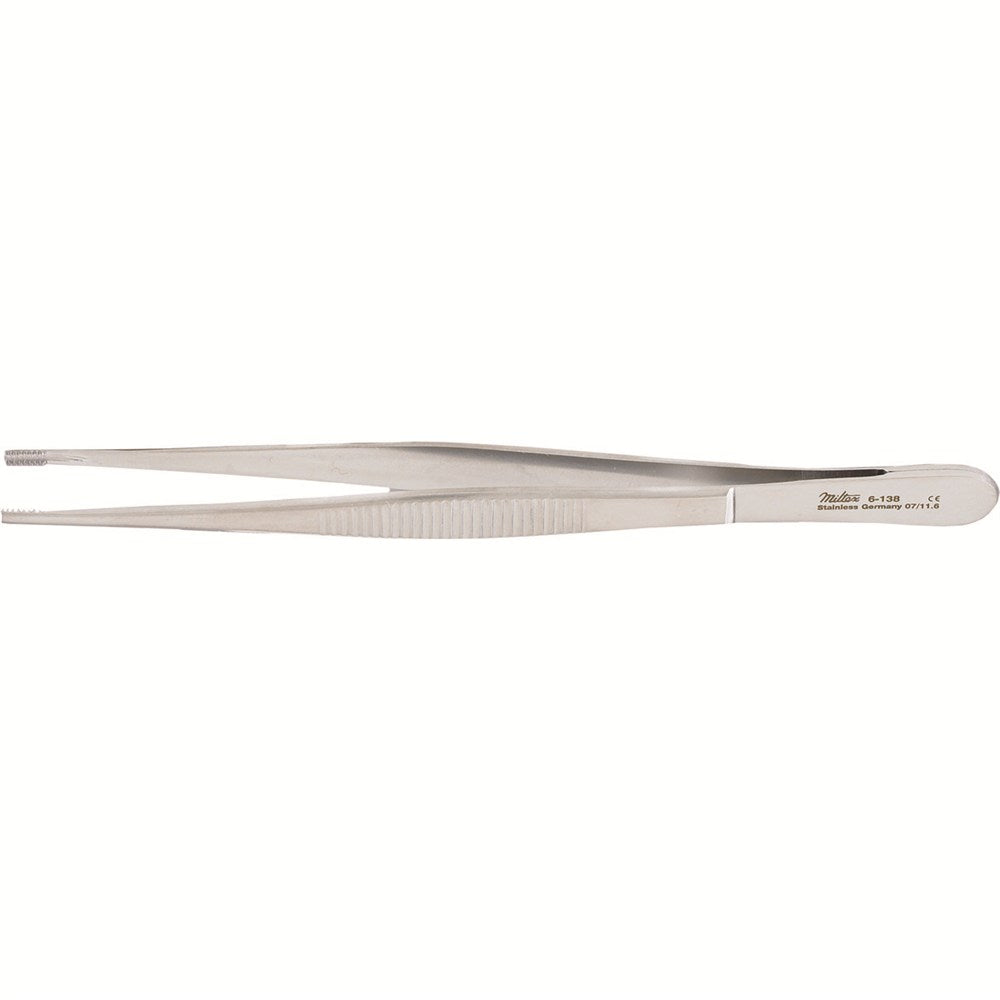 MILTEX BROWN Tissue Forceps, 6" (152mm), 8 X 8 Side Grasping Teeth. MPN: 6-138