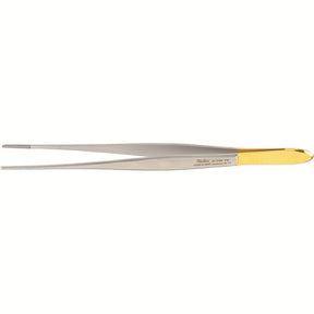 MILTEX CUSHING Dressing Forceps, 7" (17.8cm), Gutch handle, cross serrated tips, Carb-N-Sert. MPN: 6-166TC