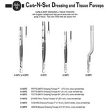 MILTEX CUSHING Dressing Forceps, 7" (17.8cm), Gutch handle, cross serrated tips, Carb-N-Sert. MPN: 6-166TC - Image 2