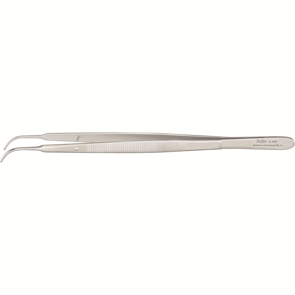 MILTEX GERALD Dressing Forceps, 7" (175mm), Curved, Serrated. MPN: 6-184