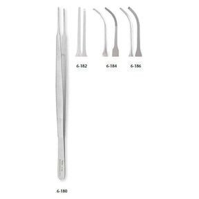 MILTEX GERALD Tissue Forceps, 7" (176mm), curved, 1 x 2 teeth. MPN: 6-186
