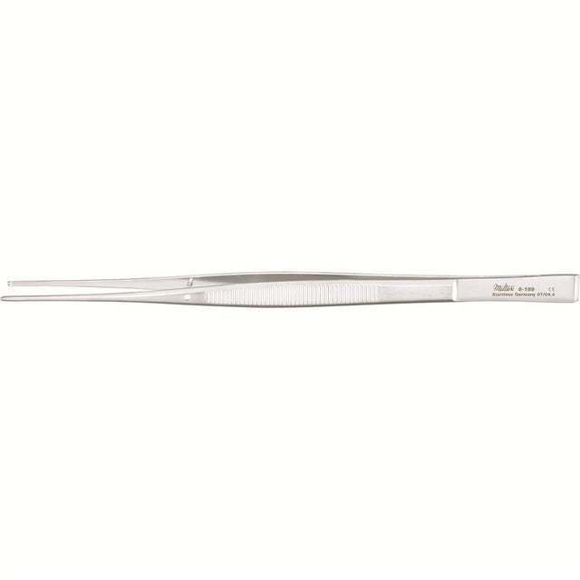 MILTEX CUSHING Tissue Forceps, 6-3/4" (171.5mm), 1 x 2 Teeth, Scraper End. MPN: 6-189