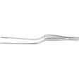 MILTEX CUSHING Dressing Forceps, 7-1/4" (183mm), Bayonet, Serrated, Scraper End. MPN: 6-190