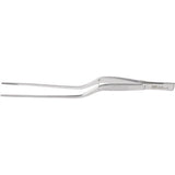 MILTEX CUSHING Dressing Forceps, 7-1/4" (183mm), Bayonet, Serrated, Scraper End. MPN: 6-190
