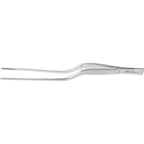 MILTEX CUSHING Dressing Forceps, 7-1/4" (183mm), Bayonet, Serrated, Scraper End. MPN: 6-190