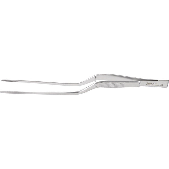 MILTEX CUSHING Dressing Forceps, 7-1/4" (183mm), Bayonet, Serrated, Scraper End. MPN: 6-190