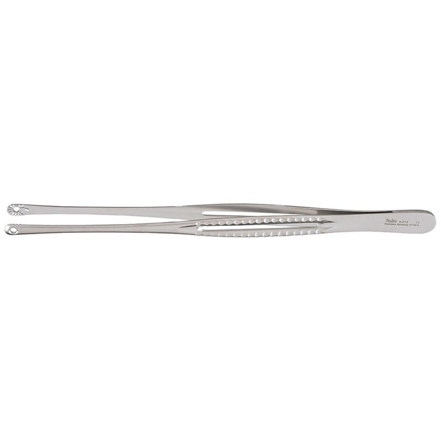 MILTEX MAYO RUSSIAN Tissue Forceps, 9" (228mm), fenestrated jaws, slotted grooved handles. MPN: 6-210