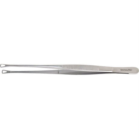 MILTEX SINGLEY Tissue Forceps, 9" (22.9 cm), fenestrated serrated jaws. MPN: 6-214
