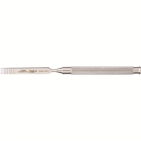 MILTEX Graduated Chisel, (7-10-13-15-18 mm markings), Straight, Length= 7" (178 mm), Width= 7.5 mm. MPN: 62-22