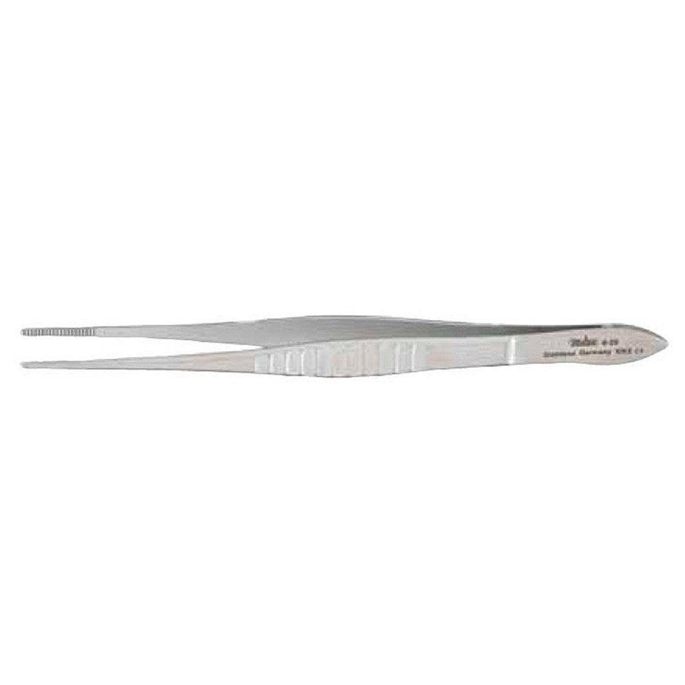 MILTEX Dressing Forceps, delicate pattern fluted handles, 5-1/8" (130mm), serrated tips. MPN: 6-26