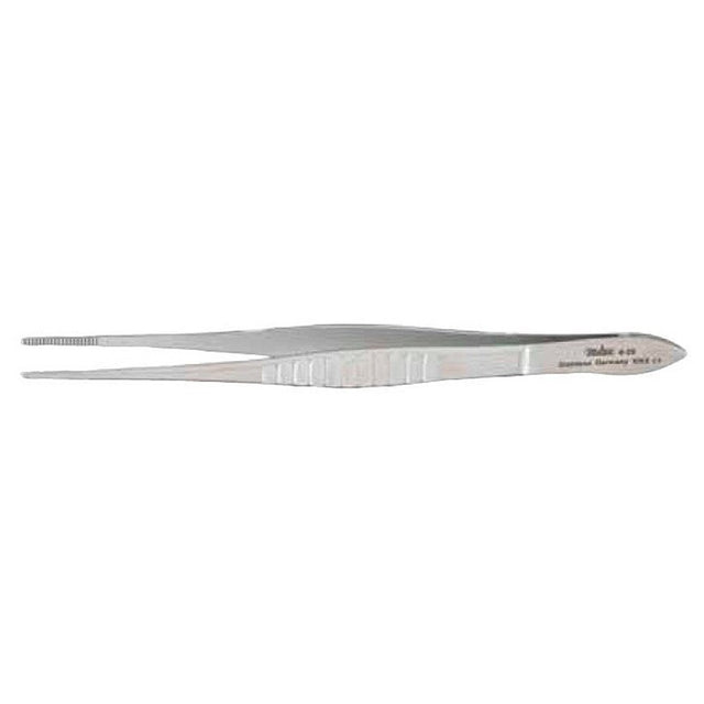 MILTEX Dressing Forceps, delicate pattern fluted handles, 5-1/8" (130mm), serrated tips. MPN: 6-26