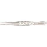 MILTEX Dressing Forceps, delicate pattern, lightweight with fenestrated handles, 5-1/2", serrated tips. MPN: 6-28XL