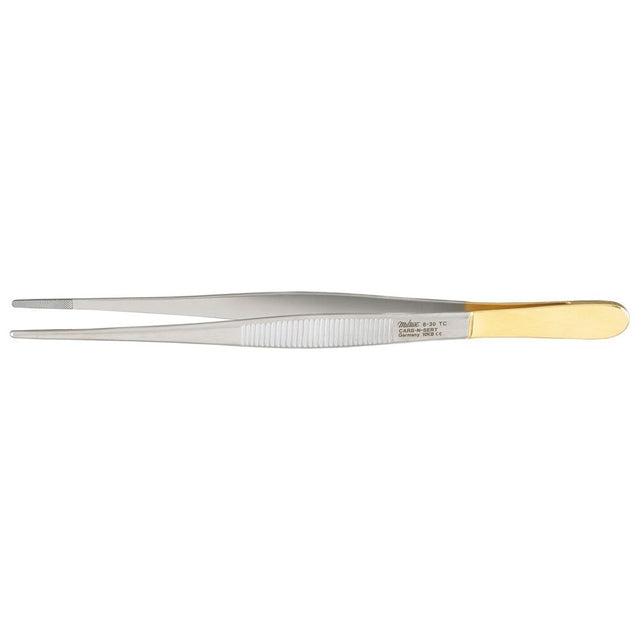 MILTEX Carb-N-Sert Dressing Forceps, 6" (15.2 cm), cross serrated tips, Carb-N-Sert. MPN: 6-30TC