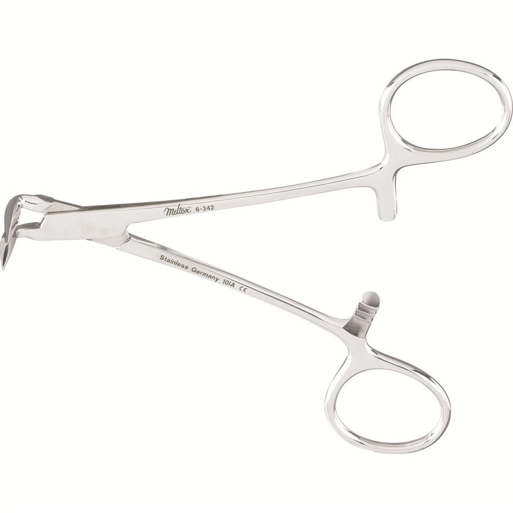 MILTEX WILLIAMS Splinter Forceps, 5-1/2", right angle. MPN: 6-342