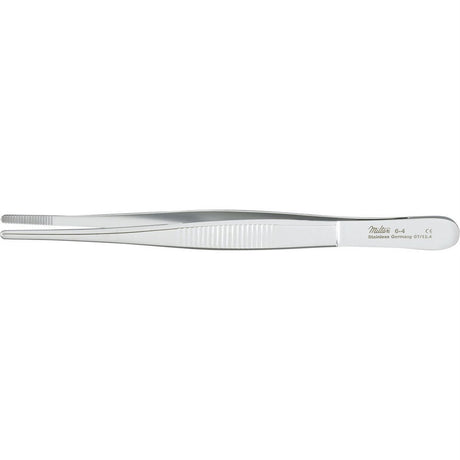 MILTEX Dressing Forceps, standard pattern serrated handles, 4-5/8" (118mm), serrated tips. MPN: 6-4