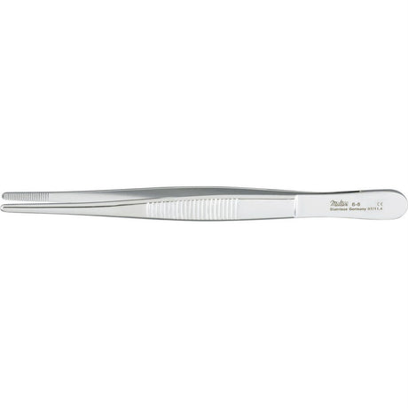 MILTEX Dressing Forceps, standard pattern serrated handles, 5-1/8" (130mm), serrated tips. MPN: 6-6