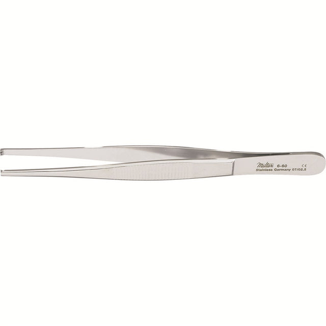 MILTEX Tissue Forceps 2 X 3 teeth, standard pattern serrated handles, 4-1/2" (11.4 cm). MPN: 6-60