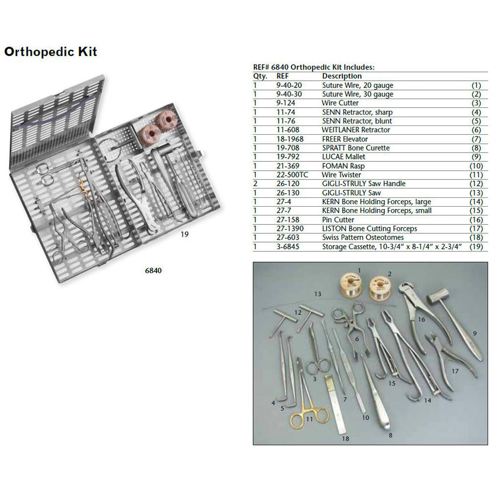 MILTEX Veterinary Orthopedic Instrument Kit. MPN: 6840 - Image 2