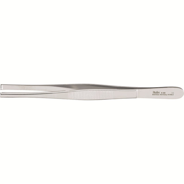 MILTEX Tissue Forceps 4 X 5 teeth, standard pattern serrated handles, 6" (15.2 cm). MPN: 6-86