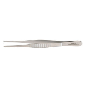MILTEX Tissue Forceps 1 X 2 teeth, delicate pattern fluted handles, 5" (12.7 cm). MPN: 6-92