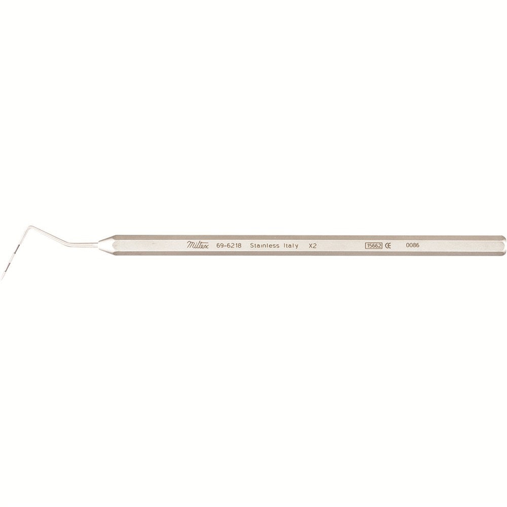 MILTEX Dental Probe "X2", 6" (151mm), single-ended, hexagonal handle. MPN: 69-6218