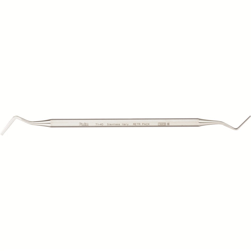 MILTEX Dental Retraction Cord Packing Instrument, Serrated Ends, Octagonal, Double End. MPN: 71-40