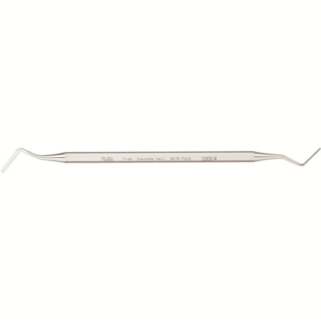 MILTEX Dental Retraction Cord Packing Instrument, Serrated Ends, Octagonal, Double End. MPN: 71-40