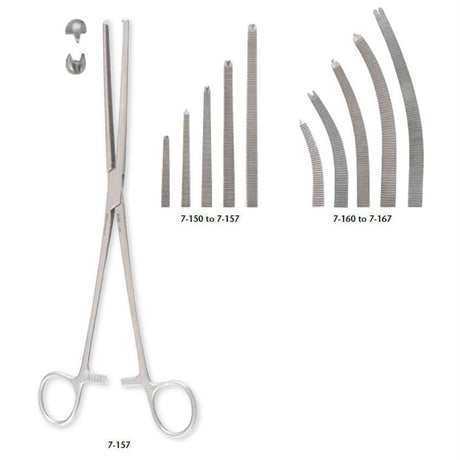 MILTEX ROCHESTER-OCHSNER Forceps, 7-1/4" (185mm), Curved, 1 x 2 Teeth. MPN: 7-162 - Image 3